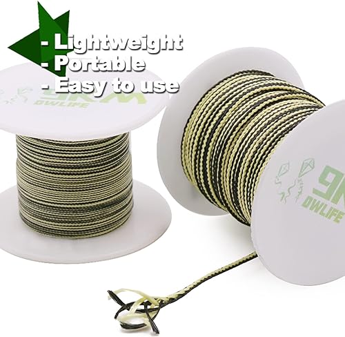 Miniatura 12 de 9KM DWLIFE Cuerda de Kevlar Línea de Kevlar, Alta resistencia, Resistencia a la abrasión, Retardante de llama, Cable de asistencia de pesca, Cuerda