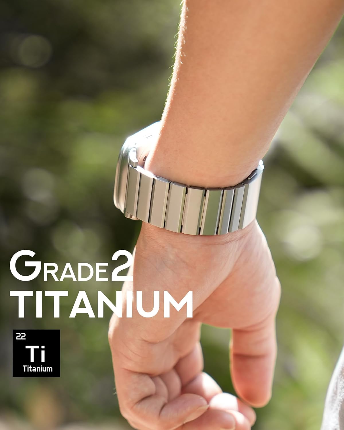 LULULOOK Titanium Band for Apple Watch Ultra 3/Ultra 2 49mm, Adjustable Magnetic Clasp Titanium Metal Straps, Men’s iWatch Band for Ultra with DLC Scratch Resistant Coating - Image 2