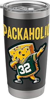 Funny Packaholic Green Bay Cheese Dabbing Cute Cheese Foodie Stainless Steel Insulated Tumbler