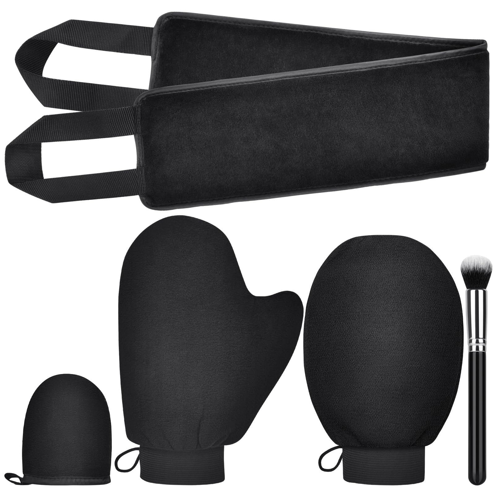 LOPHE Applicatore Abbronzatura, 5 Pezzi Autoabbronzante Guanti Applicatore per Lozione Posteriore, Doppia Faccia Applicatore per Guanti Riutilizzabili Lavabili, per Crema Abbronzante