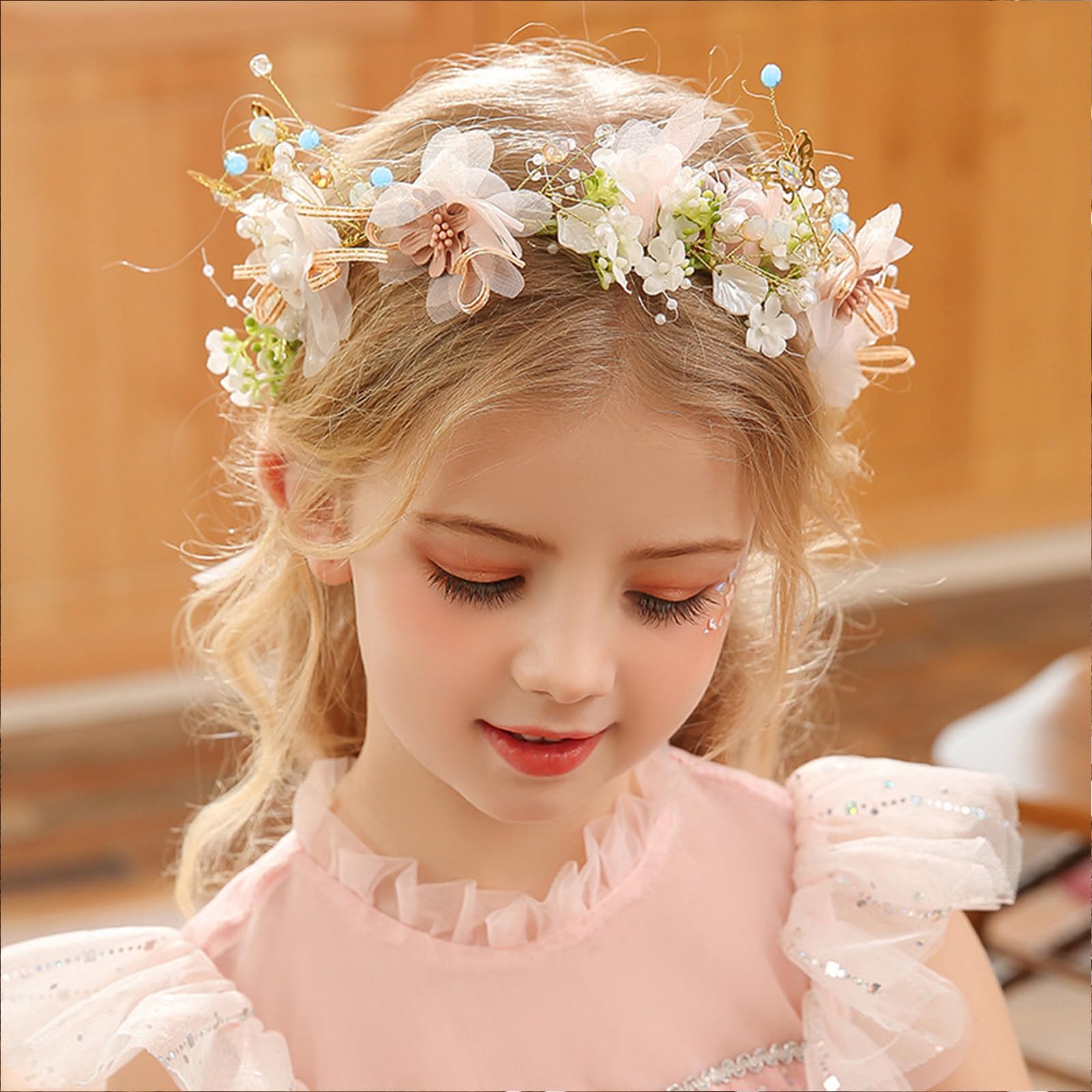 Amazon.com : Ever Fairy Princess Flower Crystal Headpiece Girls  display picture 1