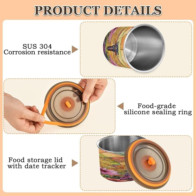 Almacenador de Alimentos ALAZA Dragonfly 17 oz (0.5 L) Acero Inoxidable miniatura 6