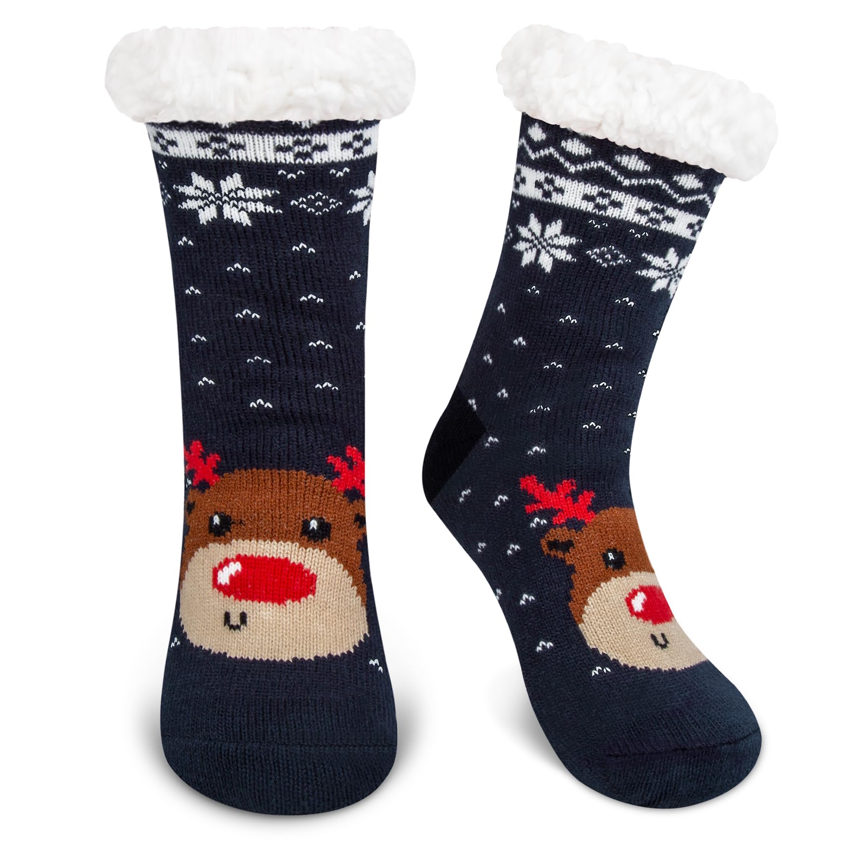 Kuschelsocken Damen Mit Tier-Motiv - Flauschige Antirutschsocken Für Winter