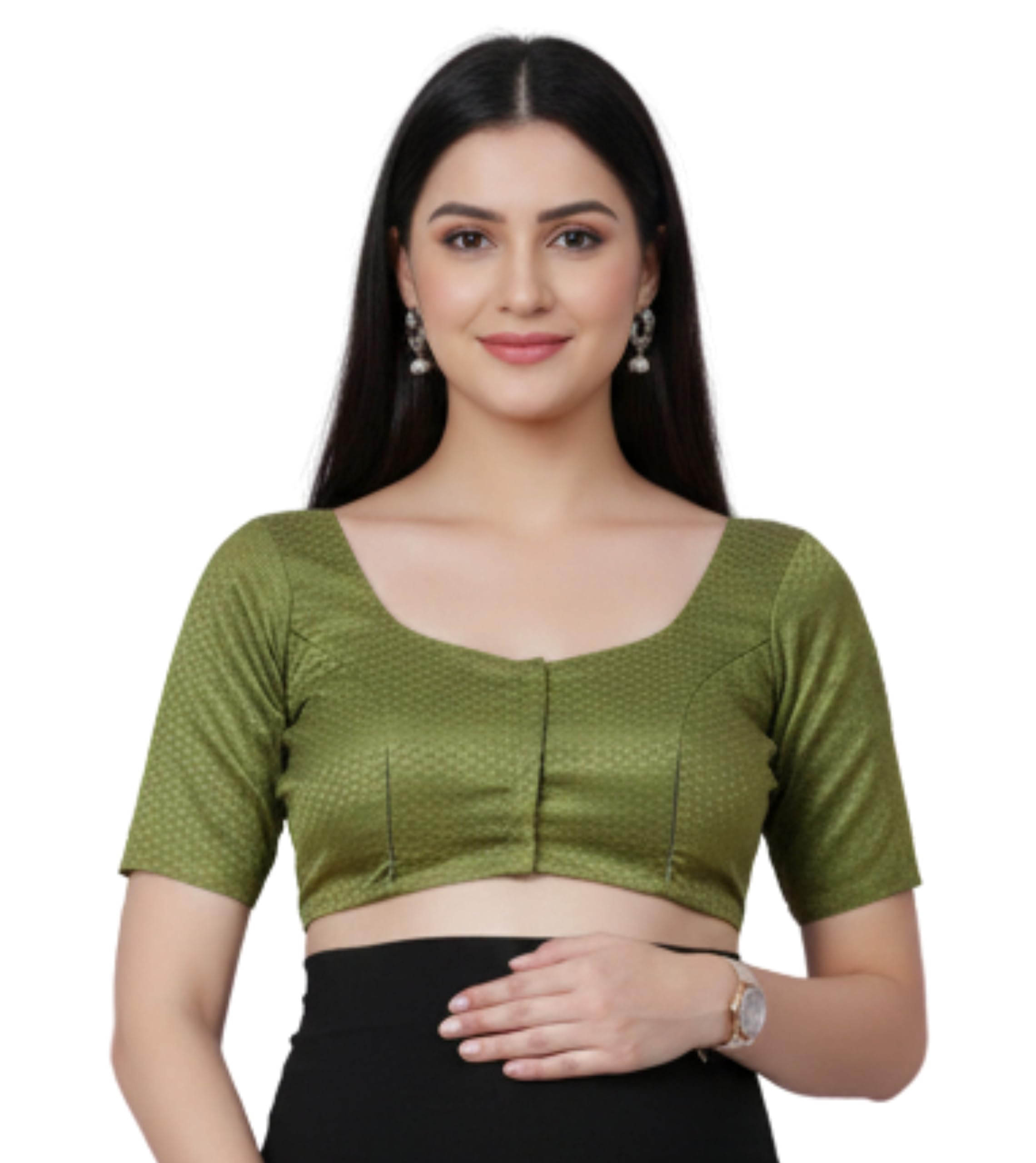 dummy shape Feeding Blouses for Women Readymade | Maternity Cotton Blouse with Concealed YKK Zippers for Pre & Post Partum | Nursing Tunic for Sarees-picture-19
