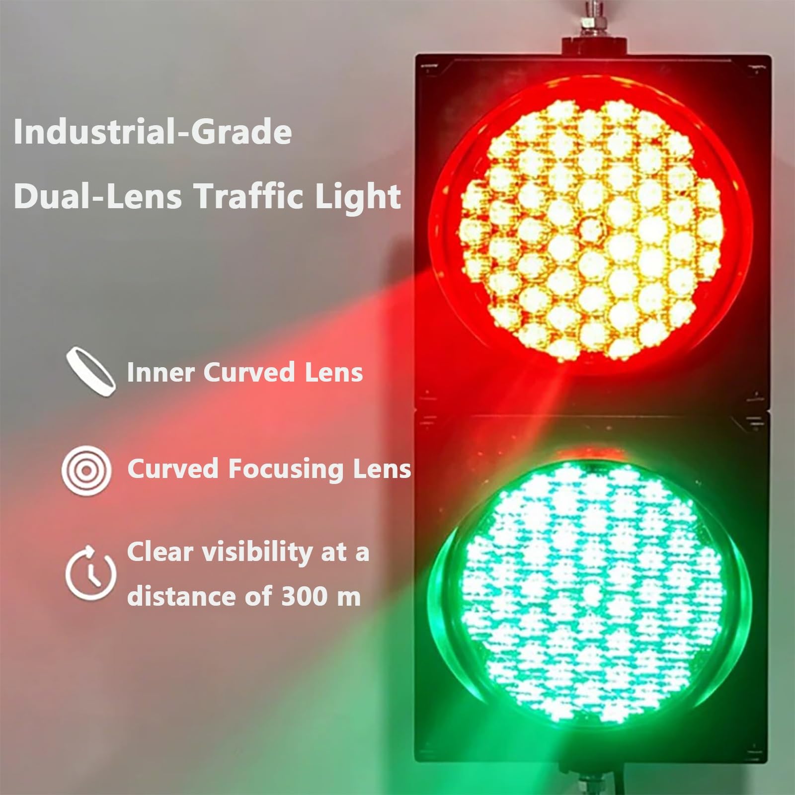 Decorazione da Parete con Luce Siqnal Rossa/Verde | Luce Stop Industriale, CA 85-265 V, Alloggiamento In PC, For Magazzino, Edilizia(3 LIGHT)