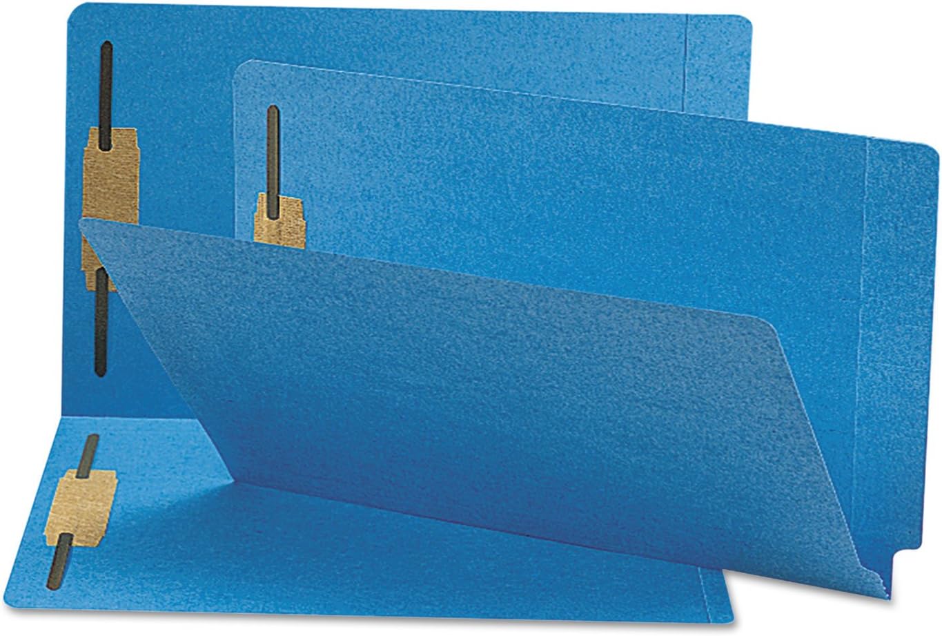 Smead 28040 Two-Inch Capacity Fastener Folders Straight Tab Legal Blue 50/Box