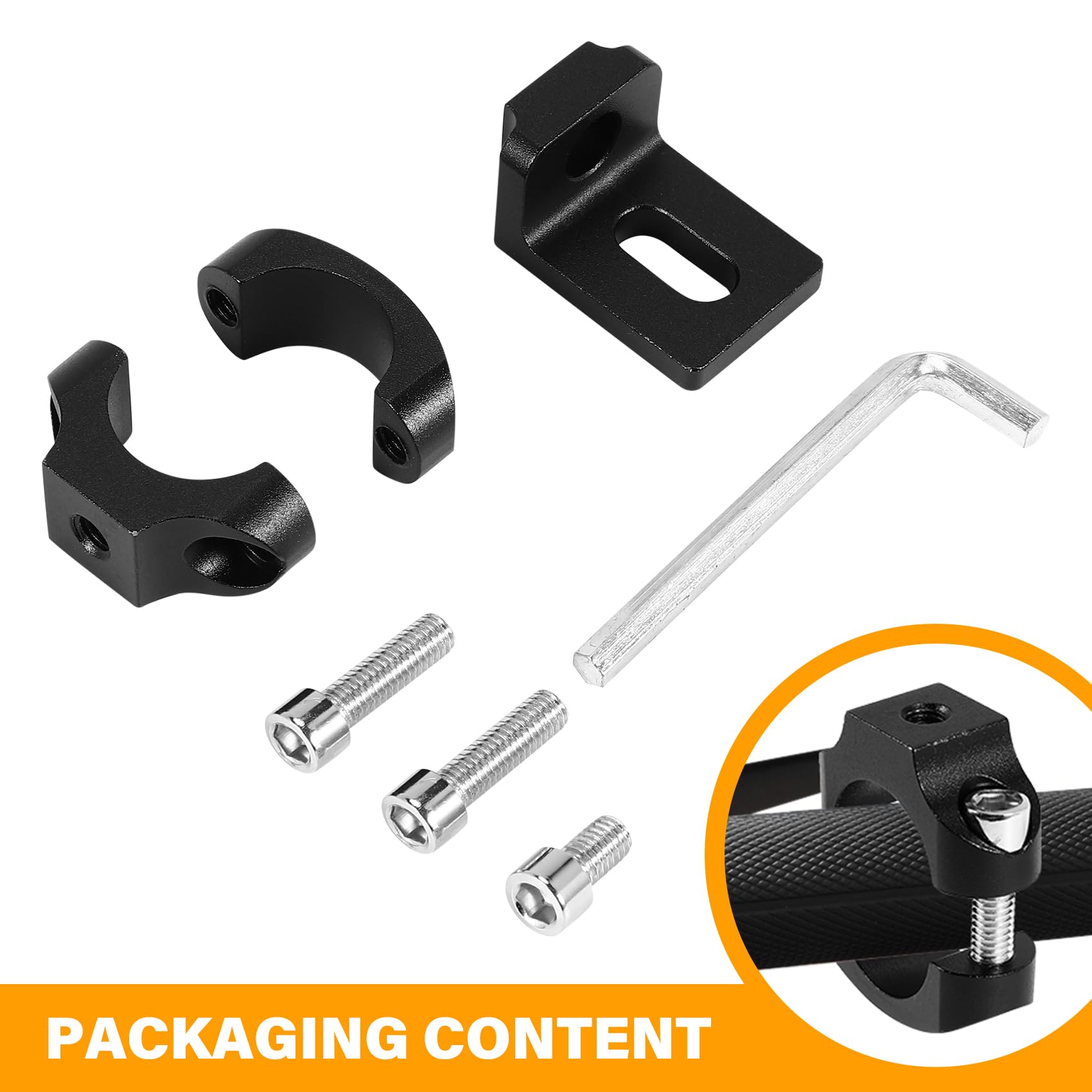 Supports De Phare Universels Pour Moto - 2 Pièces, Pour Tubes De Guidon 20-22 Mm - En Alliage D'aluminium Noir - 3