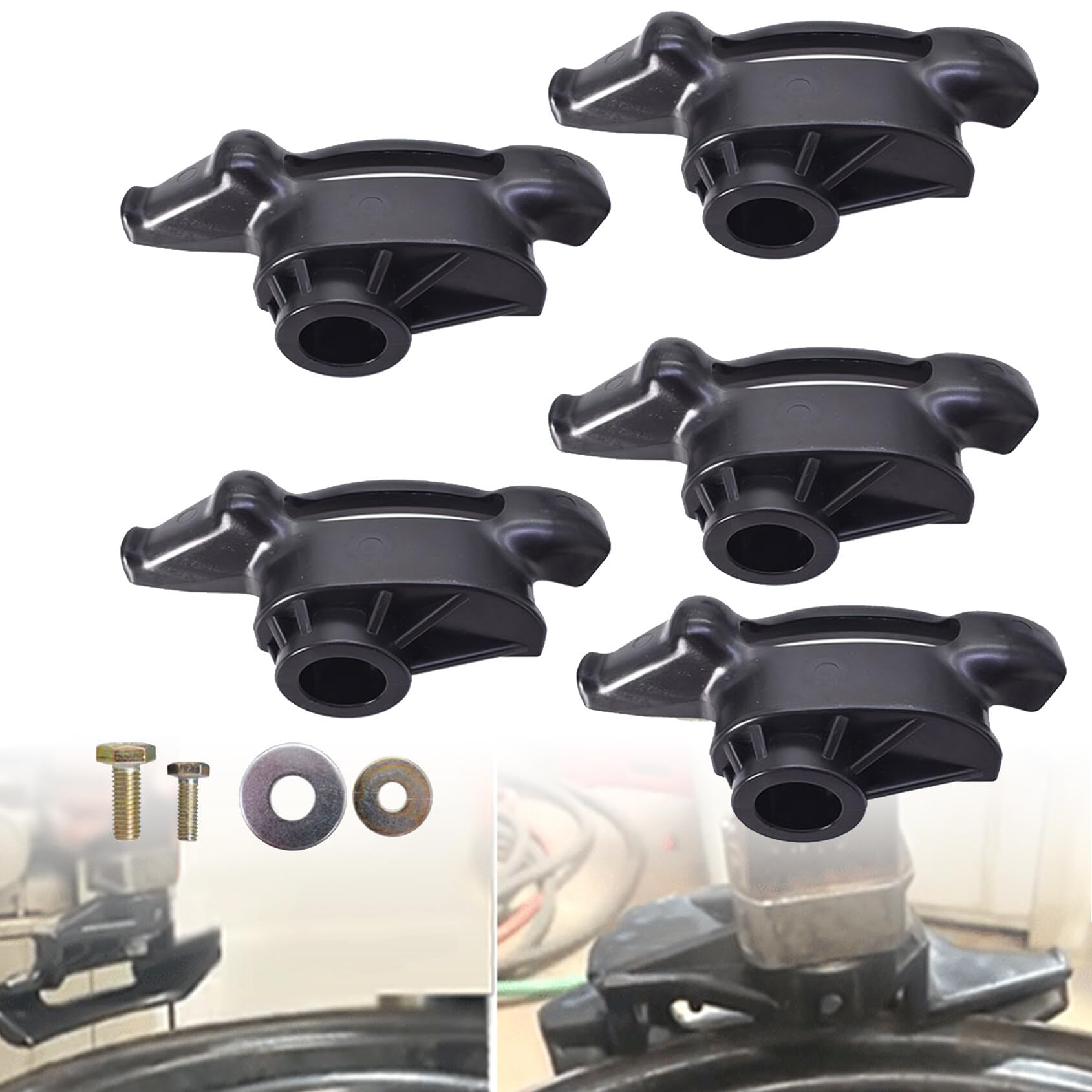 8182960 183061 - Juego de 5 cambiadores de neumáticos con cabeza de pato, herramienta de instalación y extracción de cabezal de repuesto para abrigos modelos 50 60 70 nailon plástico