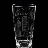 Vista 66 de AMSTERDAM NETHERLANDS SKYLINE Engraved Pint Beer Glass Minimalist City Sky Line Full Wrap Engraving Great Gift Idea!