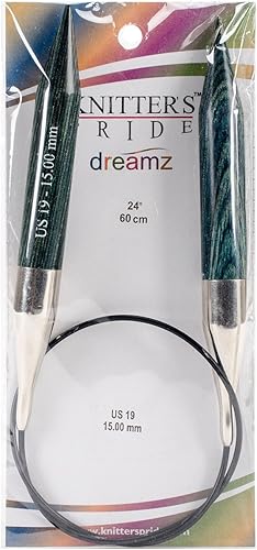 Knitter's Pride - Agujas circulares fijas Dreamz de 24 pulgadas, tamaño 19/0.591 in
