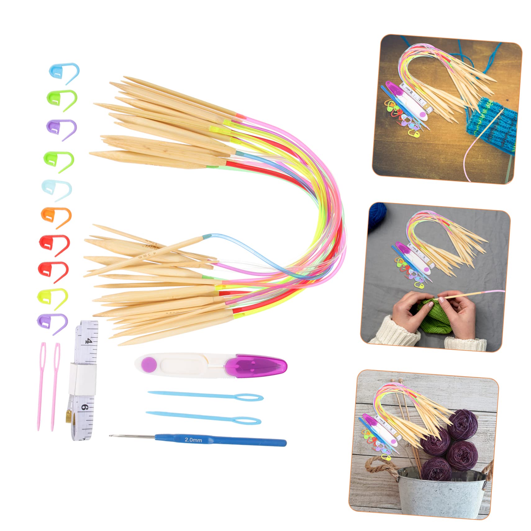 Homoyoyo Ring Needle Set Circular Knitting Needles Assorted Colours Professional Knitting Kit