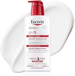 EUCERIN Loção Hidratante Corporal pH5 400ml, Pele Sensível, Dexpantenol, Glicerina - Produto em review com 4.8 estrelas e 190 avaliações