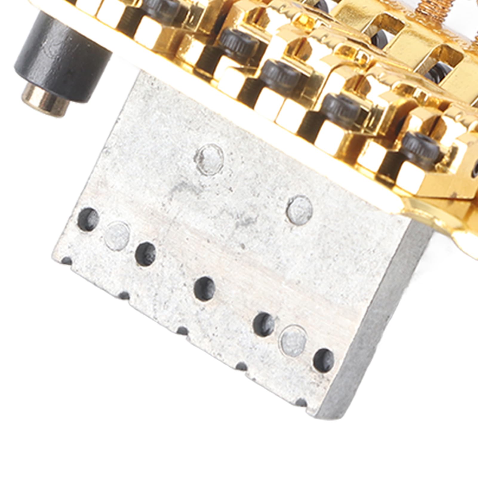 Puente del sistemas de trémolo, estabilizador de resorte de guitarra, control deslizante de trémolo de guitarra eléctrica para efectos de vibrato precisos y sin interrupciones (Oro)