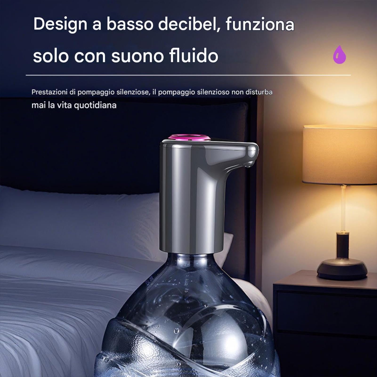 Pompa Per Bottiglia D'acqua – Distributore Automatico Ricaricabile con Display LCD, Unità Di Trasferimento Elettrica per Uso Da Scrivania