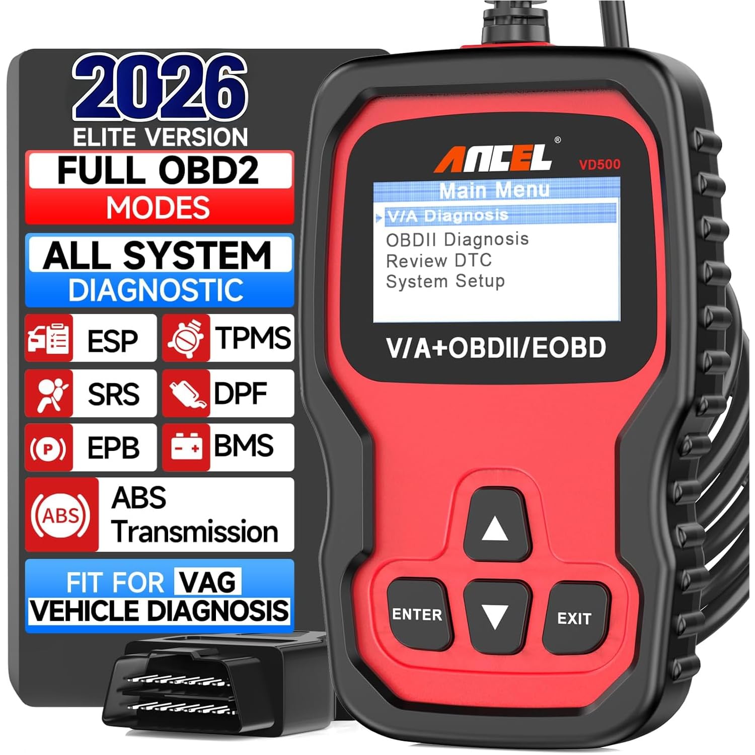 OBD2 Diagnosegerät für VAG/VW/Audi/Skoda/Seat Auto Fehlercode Auslesegerät