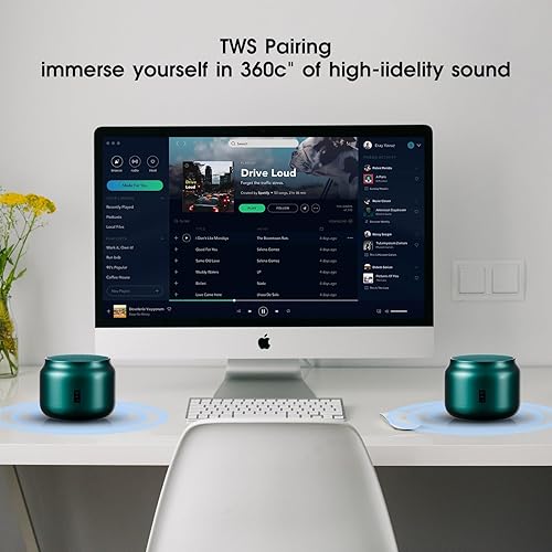 Miniatura 4 de LFS Altavoz Bluetooth portátil, pequeño altavoz Bluetooth, reproducción ultra larga de 15 horas, emparejamiento TWS, adecuado para el hogar,