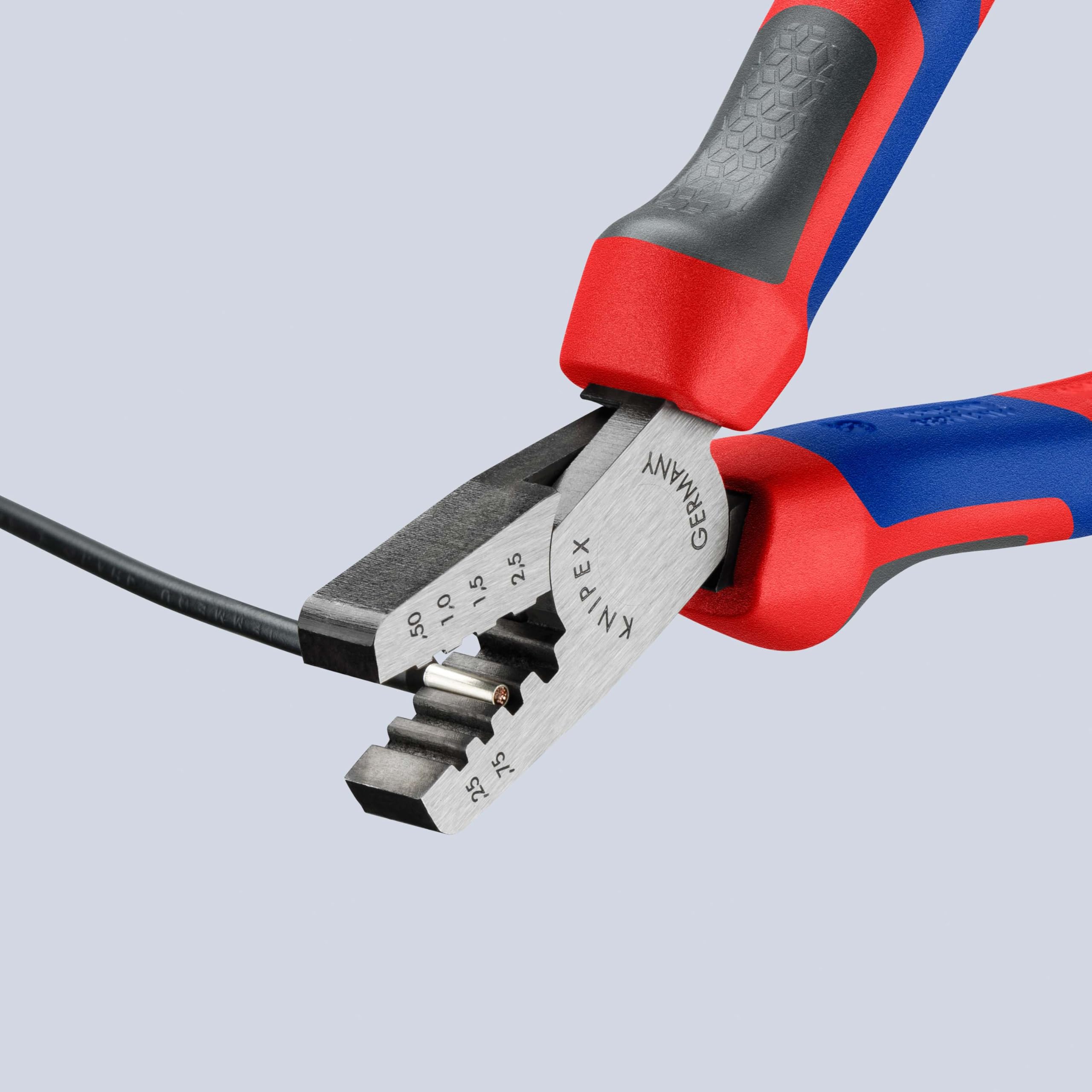 KNIPEX Szczypce do zagniatania tulejek kablowych z rękojeściami Comfort 145 mm, 97 62 145 A