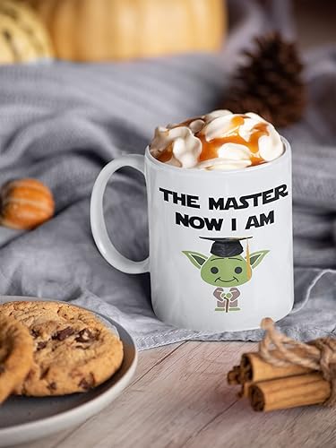 Miniatura 5 de Regalos de graduación de maestría para él, divertidas tazas de graduación universitaria, taza de café The Master Now I Am