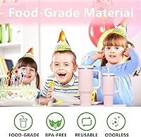 Vista 3 de 6 fundas de paja con diseño de flores bonitas compatibles con vasos Stanley de 30 y 40 onzas, tapas reutilizables de silicona para popotes