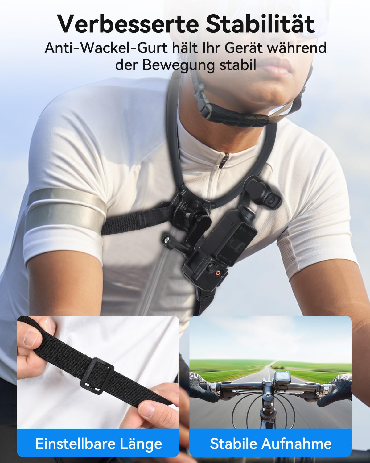 UTEBIT Nekhouder voor DJI OSMO Pocket 3, 360° draaibare nekhouder met