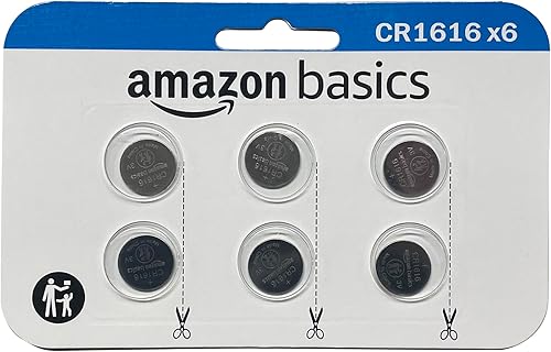Miniatura 1 de Tienda Basics paquete de 6baterías tipo moneda CR1616 de litio de 3voltios, energía duradera en embalaje a prueba de niños