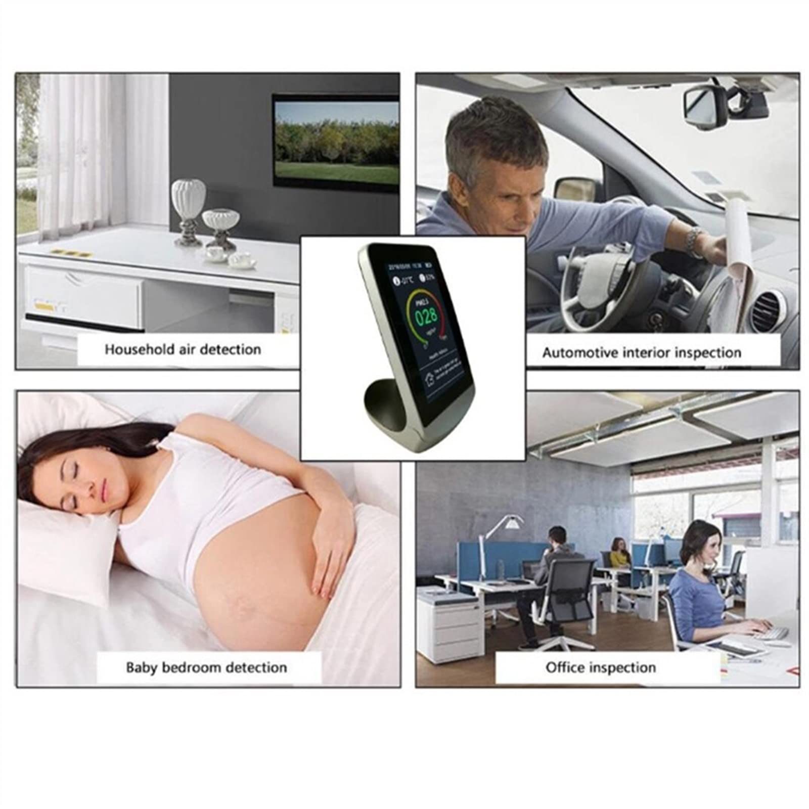 Detector de gas, monitor de calidad del aire interior, analizador de CO2 y TVOC, alimentado por USB, medidor de dióxido de carbono multifunción