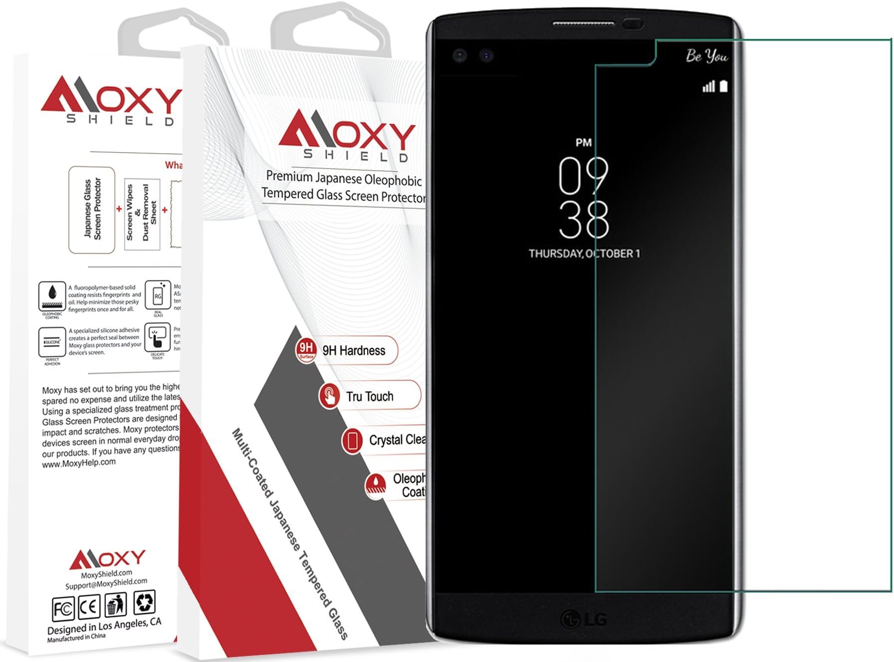 LG G Stylo Moxy® Shield Tempered Glass Screen Protector Shatterproof 9H + Scratch Resistant + TruTouch Accuracy + Easy Alignment + Grade A Japanese Glass & Clarity