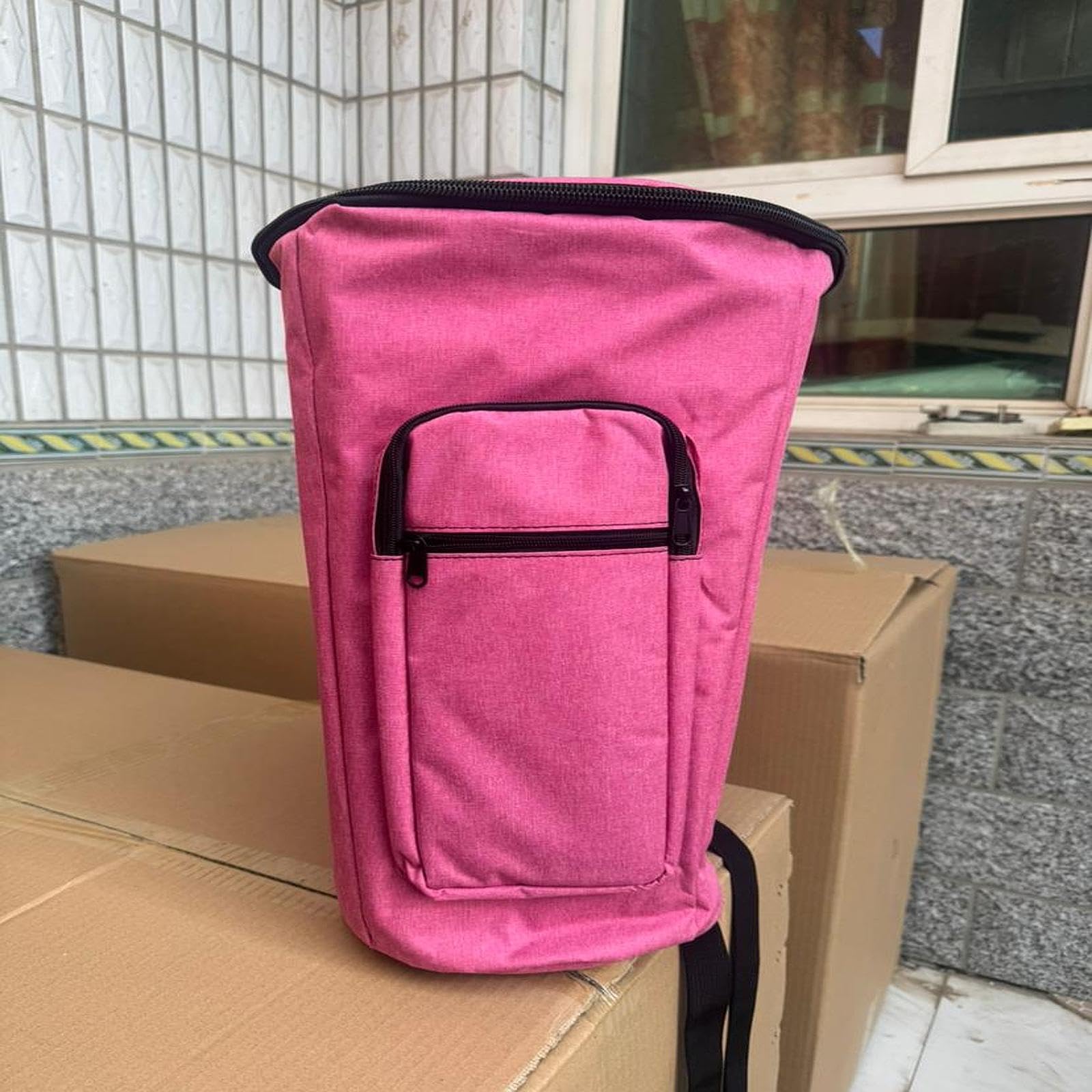 Colcolo Tasche, Rucksack, 12 Zoll, wasserabweisend, stoßfest, mit Tasche, Oxford-Stoff, staubdicht, trendige Tragetasche, afrikanische Trommeltasche