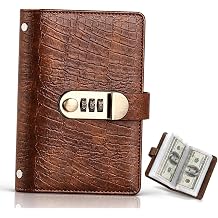 100 Lockable Savings Notebook,Help You Organize and Reach Your Savings Goals 7" x 4.2" Savings Book Fun to Reach Your Savings Goals