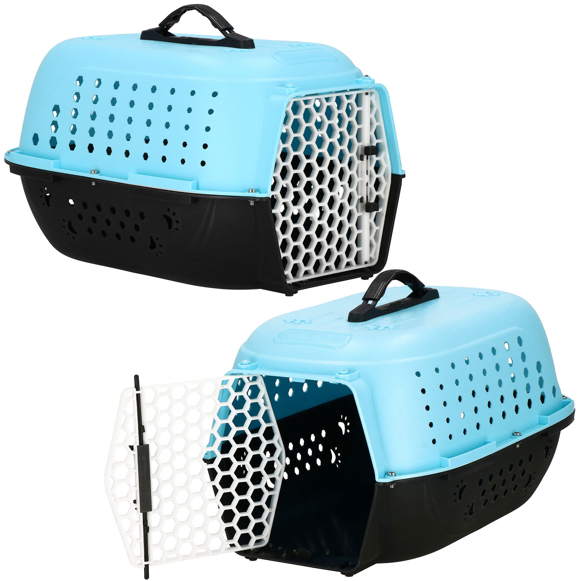 SPRINGOS Boîte de transport pour chien - 48 x 28 x 33 cm - En plastique rigide - Pour chats et chiens