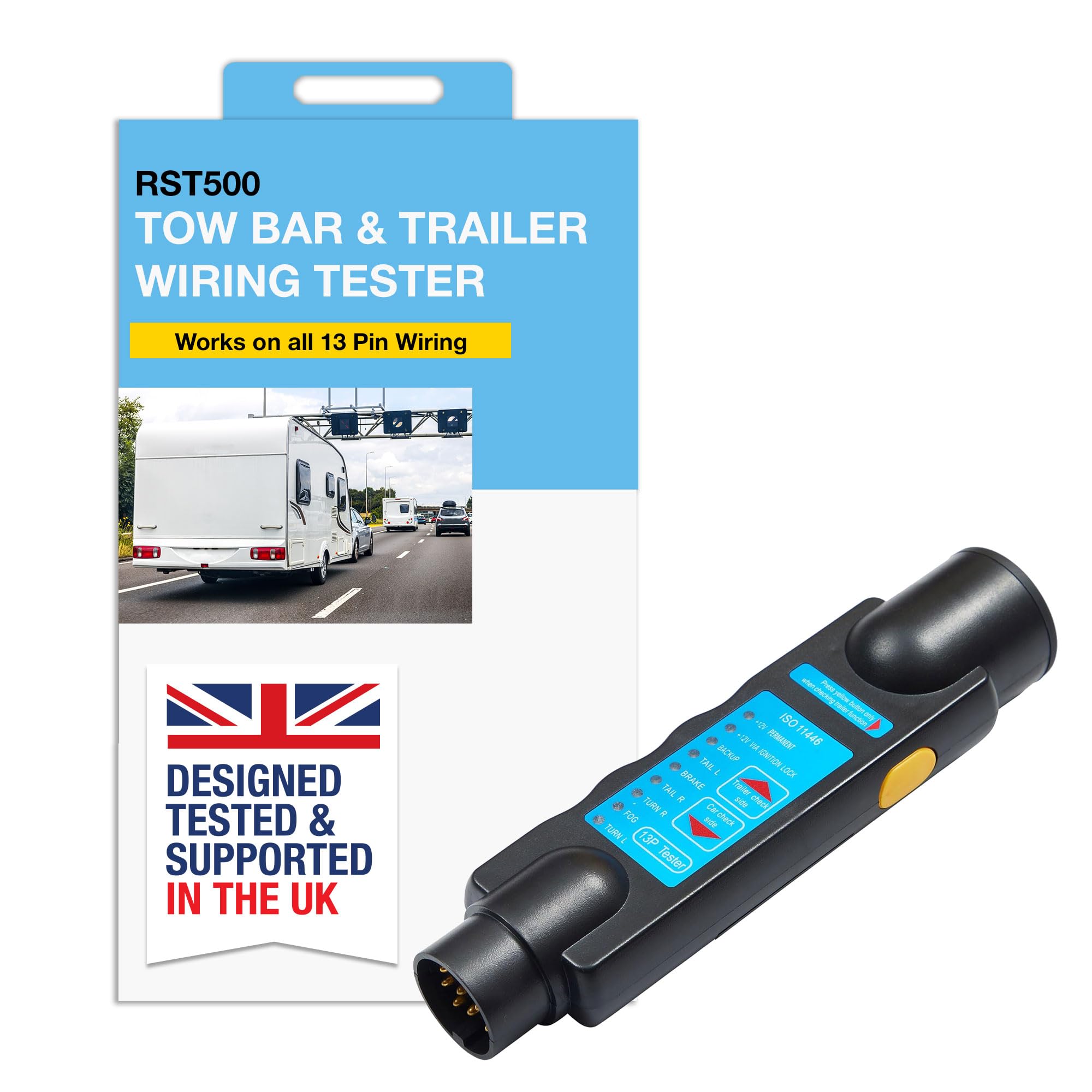 RING RING 12N 13 Pin Tow Bar & Trailer Wiring Tester - Suitable for Trailers, Horseboxes & Caravans