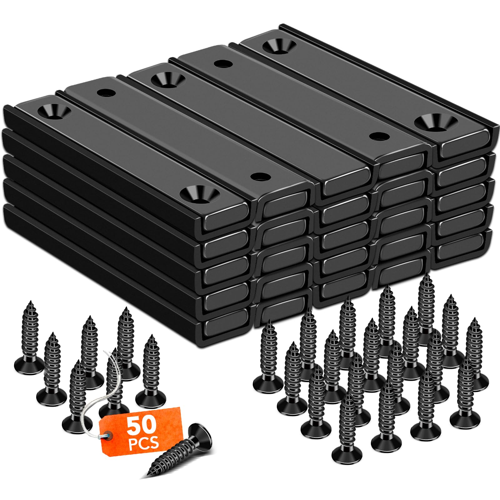 TRYMAG Bar Magnets, 80Lbs 15 Pack Countersunk Hole Magnet with Screw — Amazon image 8
