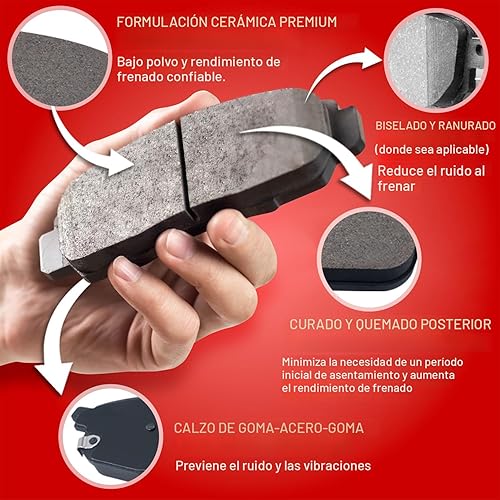 Miniatura 5 de R1 Concepts Para 2002-2006 Acura, Honda, RSX, Civic eLine Kit de rotores de freno delanteros y traseros + pastillas de freno de cerámica