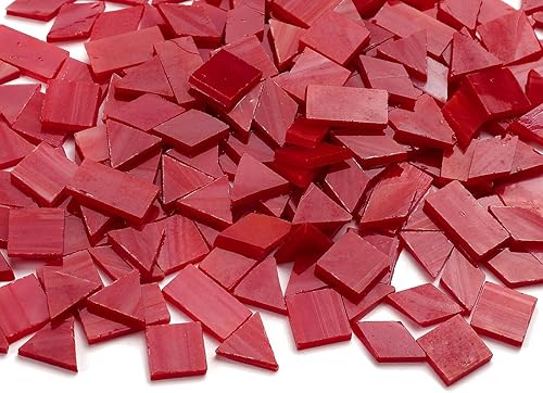 Vista 75 de Lanyani Azulejos de mosaico de vidrio para manualidades artísticas, 4 formas mixtas de vidrieras Tiffany, 200 piezas, Café