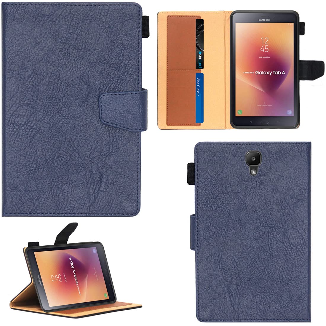 Zaoma Pattern Multi Protective Pu Leather Case with Viewing Stand and Card Slots Flip Cover Compatible for Samsung Galaxy Tab A 8.0 2017 Model No. : SM-T380 / SM-T385 Tablet. - Blue R5 (B09YVCBL98) Amazon Price History, Amazon Price Tracker
