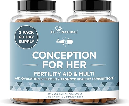 Conception Suplementos de fertilidad para mujeres – Ayuda a la ovulación, equilibrio hormonal y ciclos regulares – Apoyo vitamínico prenatal con