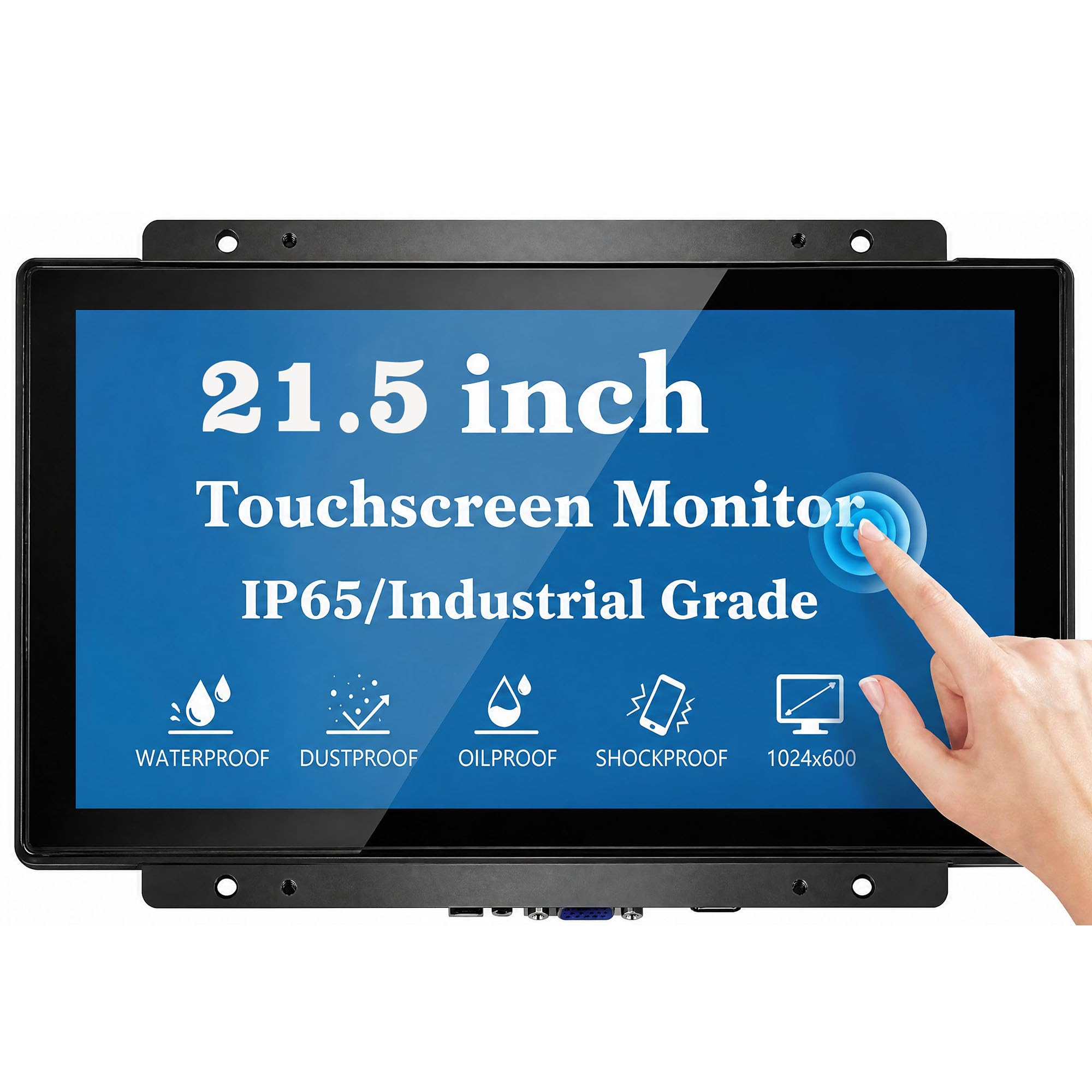 21.5 Inch 10 Points Open Frame Touch Monitor 1920x1080 VESA+Panel Mount for Kiosk Automation POS Vending 7x24h Work
