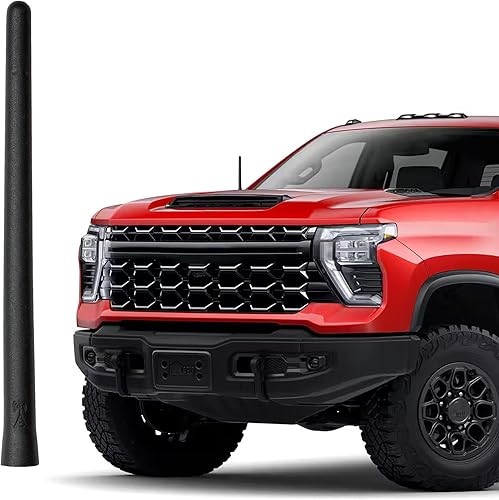 AntennaMastsRus - La original de 6 34 pulgadas es compatible con Chevrolet Silverado 2500 (2020-2024) - Antena de goma corta a prueba de lavado de