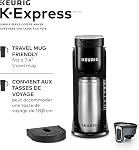 Cafetière à dosette K-Cup Keurig K-Express à portion unique, Noir, avec réservoir amovible et fonction de bouton fort