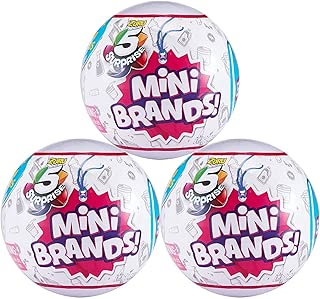 5-Surprise Mini Brands Collectible Capsule Ball by Zuru - 3 Ball Bundle - coolthings.us