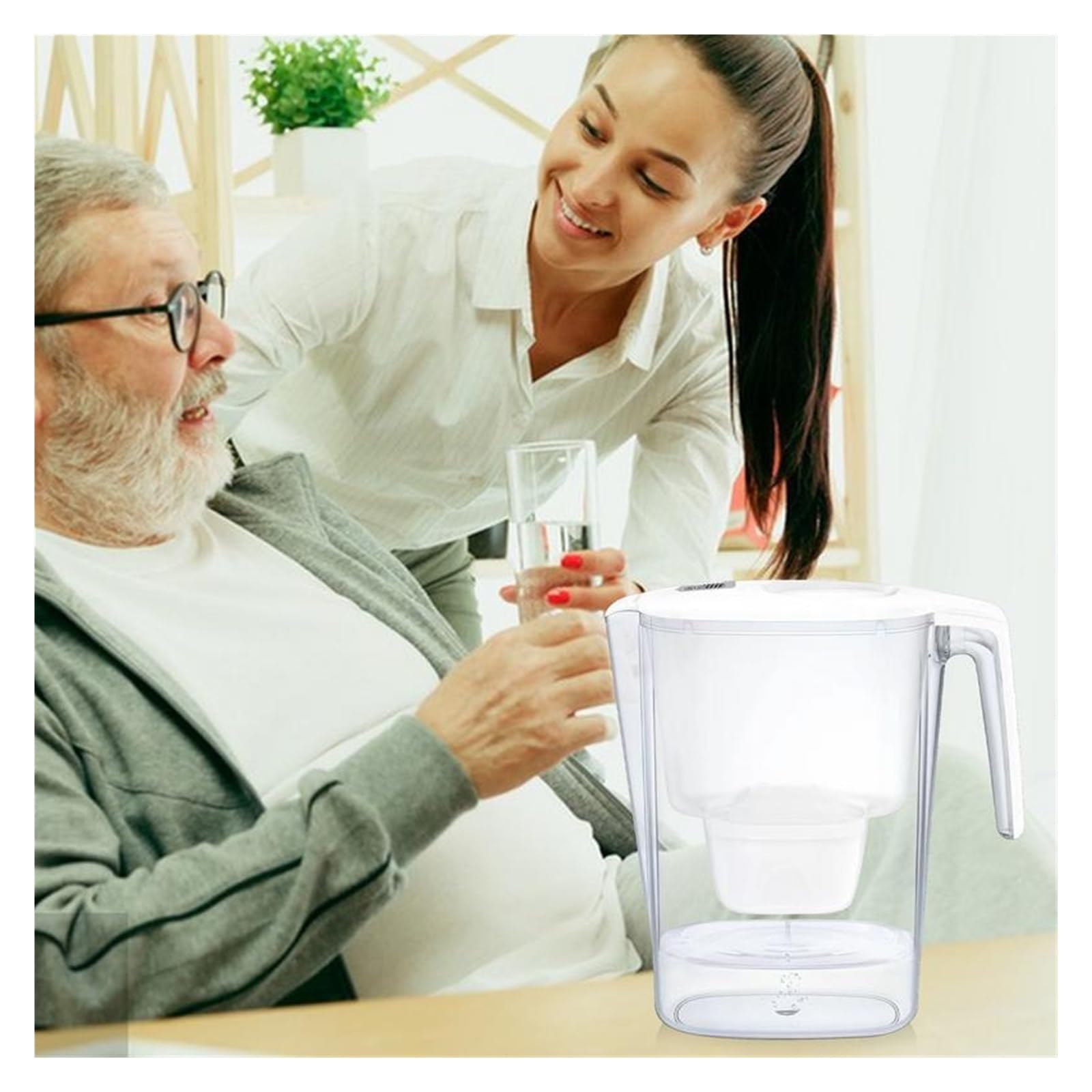 Serbatoio Filtro Acqua Potabile Brocca for Filtro dell'Acqua Dispenser for Filtro for l'acqua Controsoffitto con indicatore di Cambio Filtro Bollitore for Acqua Domestico a riempimento rapido