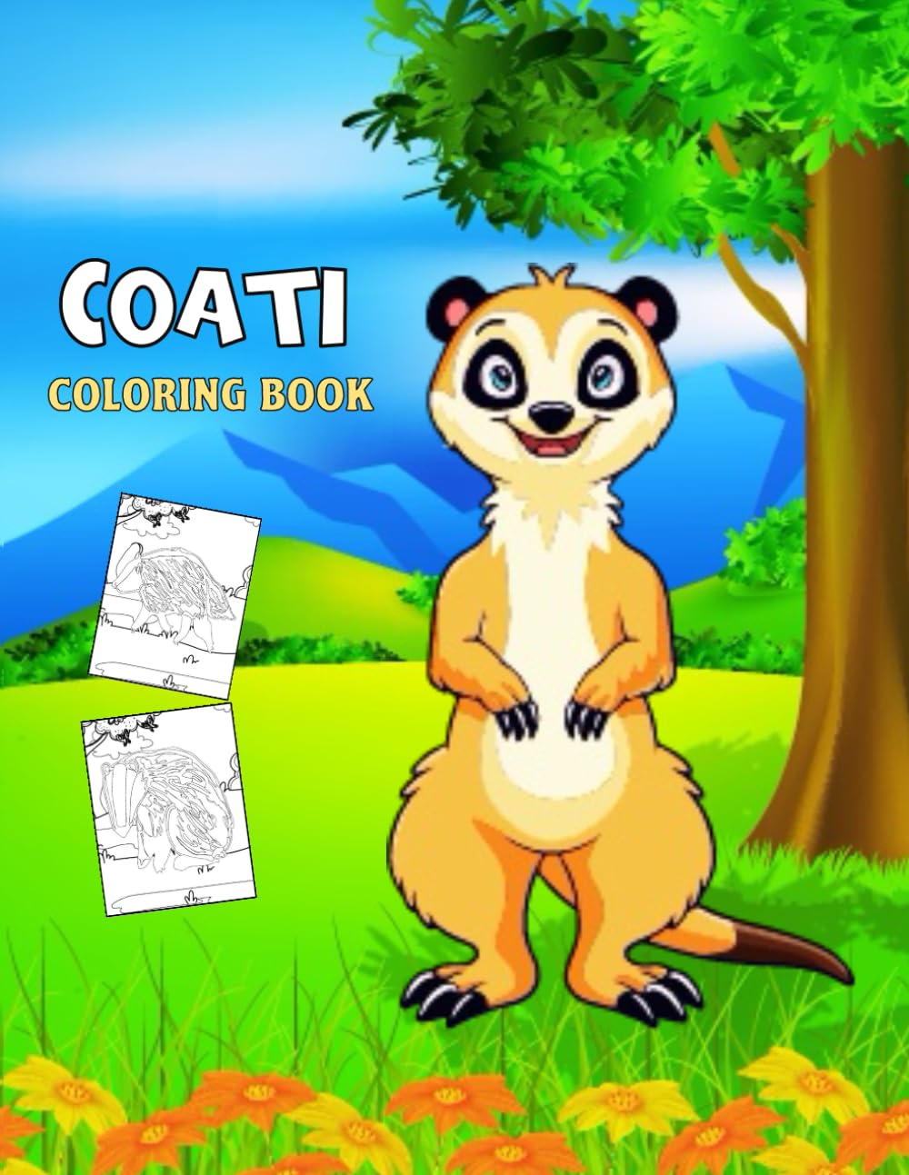 Coati coloring book: Stress Relaxation Wonderful Coati Coloring Book With Gorgeous Designs To Color