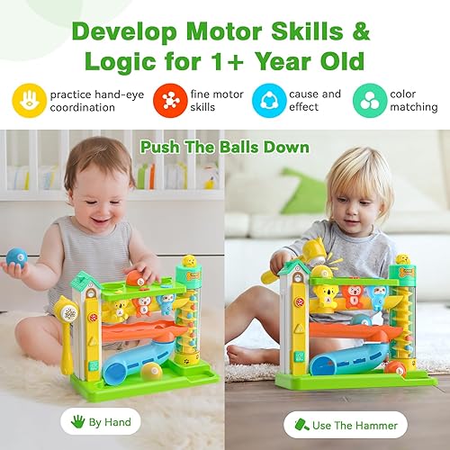 Miniatura 3 de Pound A Ball - Juguete musical para niños de 1 a 2 años, juguete de aprendizaje interactivo para bebés de 6 a 12 meses, juguete de desarrollo