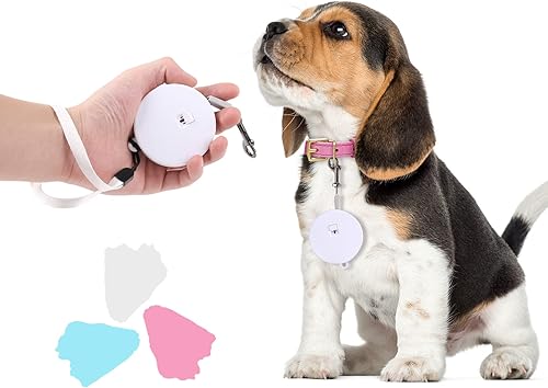 Correa retráctil para perros pequeños y medianos de hasta 22 libras con cinta de nailon fuerte de 9.8 pies, manos libres, correa portátil y ligera