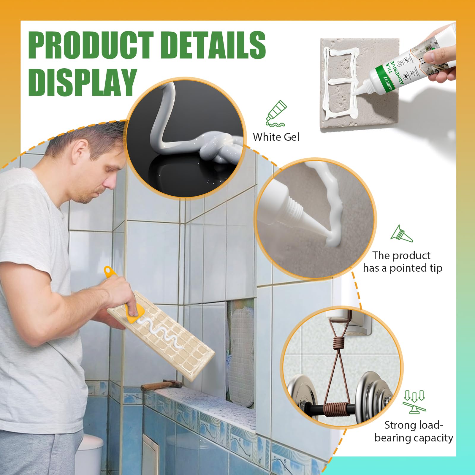 150ml Colla per Piastrelle, Colla Piastrelle Pasta Bagno Esterno Interno, Sigillante Riparazione Riempimento Di Crepe, Giunti Interni ed Esterni, Adatto a Tutti i tipi di Riparazione Fughe Piastrelle