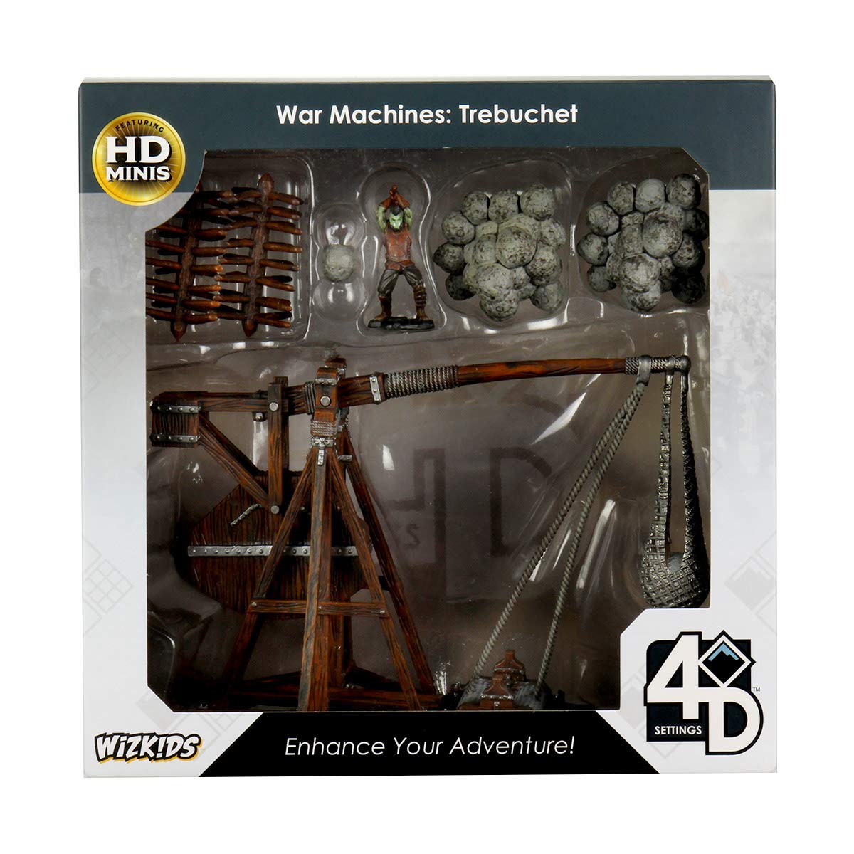 Trebuchet Model Kit - Medieval Warfare - Brown Plastic - 1 Player - Ages All - Includes Trebuchet, Engineer, Accessories