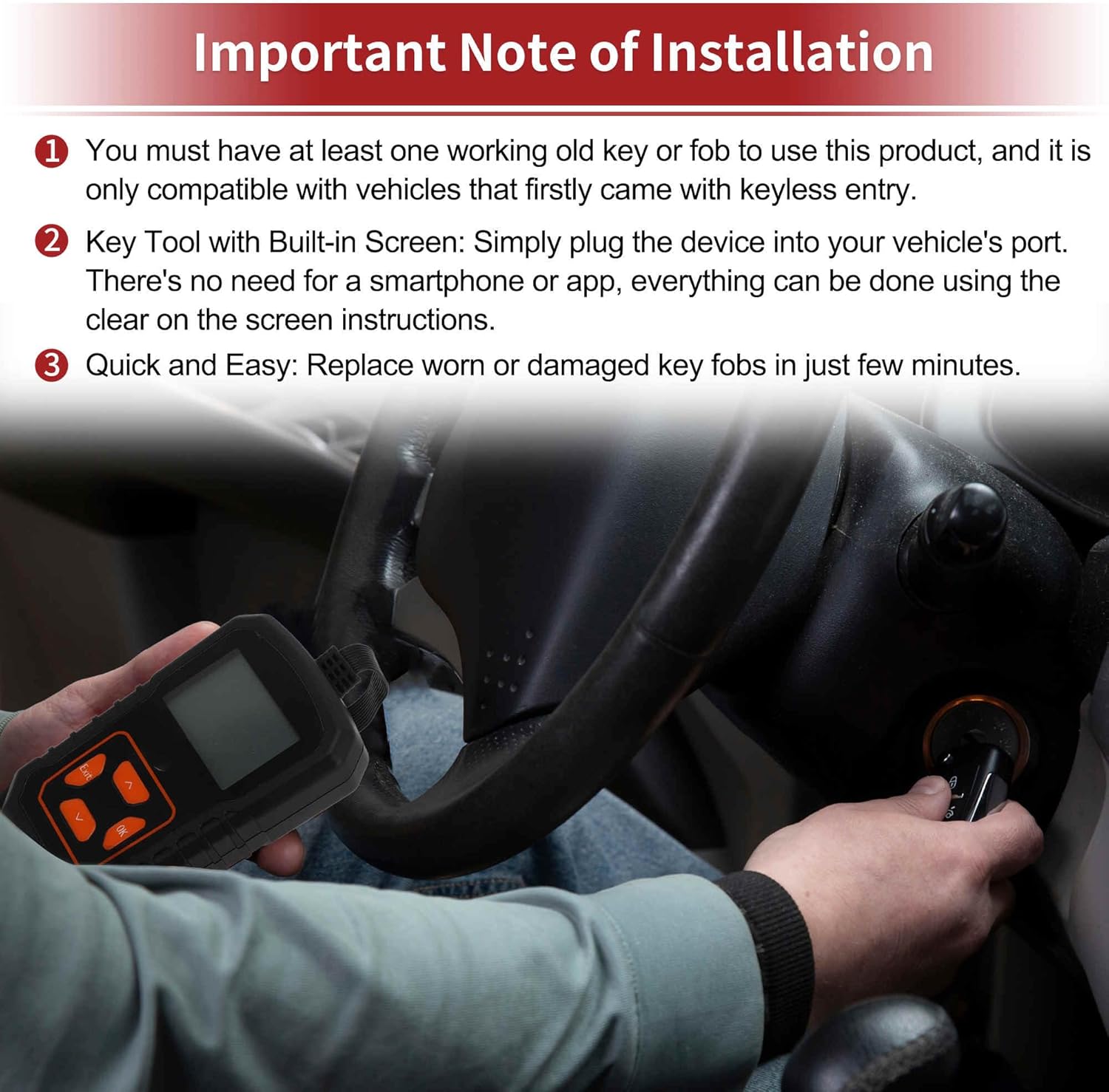 ACROPIX N5FA08TAA Keyless Entry Remote Key Fob for Ford F-150 F-250 F-350 2015-2020 for Ford Explorer 2016-2019 315MHz Replacement Car Control Key Kit DIY Tool 3 Buttons Black