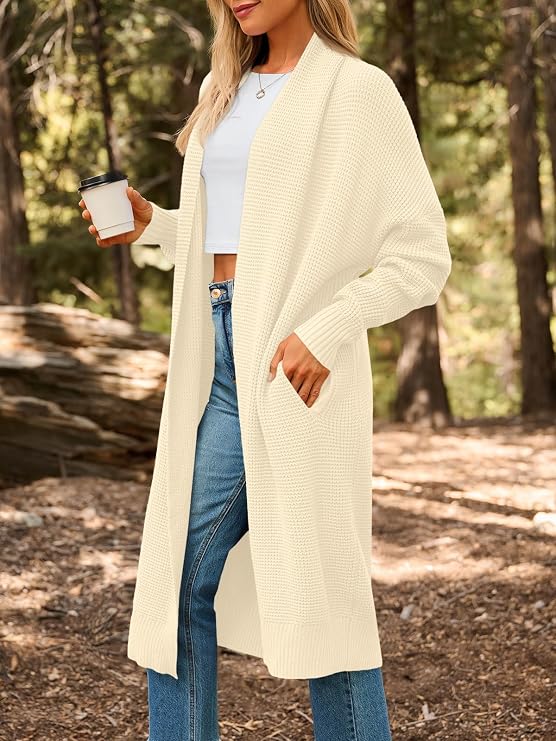 LILLUSORY Long Cardigan Sweaters Women Fall Oversized Coat