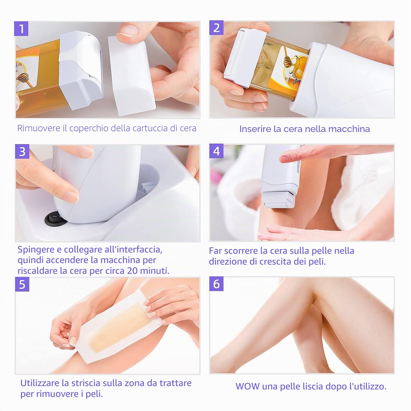 Joody - Scaldasalviette a cera professionale elettrico, doppia cartuccia, riscaldatore cera depilazione, Wax macchina, per uomo e donna, Unisex Adulti