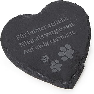 Pet Memorial Stone with Saying & Paws: Grave Decoration Animal, Slate Grave Decorat…